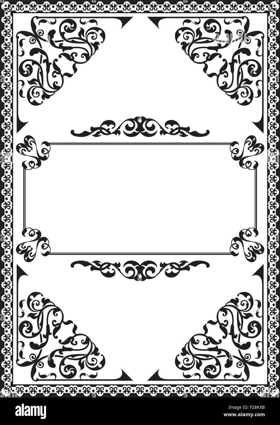 Fine baroque frame isolated on white Stock Vector Image & Art - Alamy