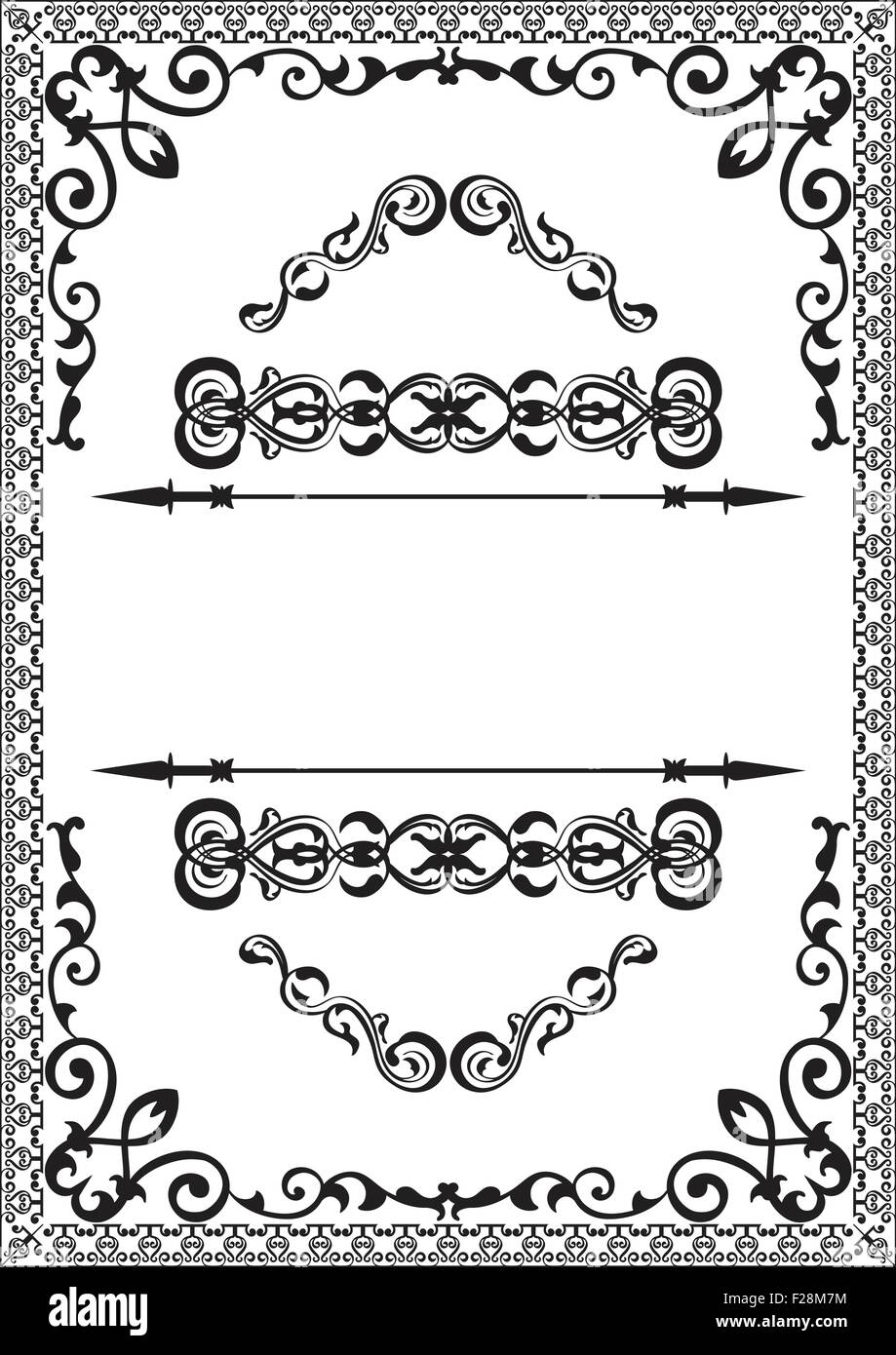Baroque floral page is isolated on white Stock Vector Image & Art - Alamy