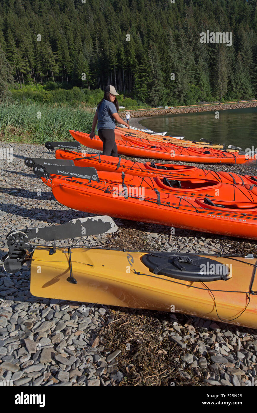 Kayaks on the beach Stock Photo Alamy