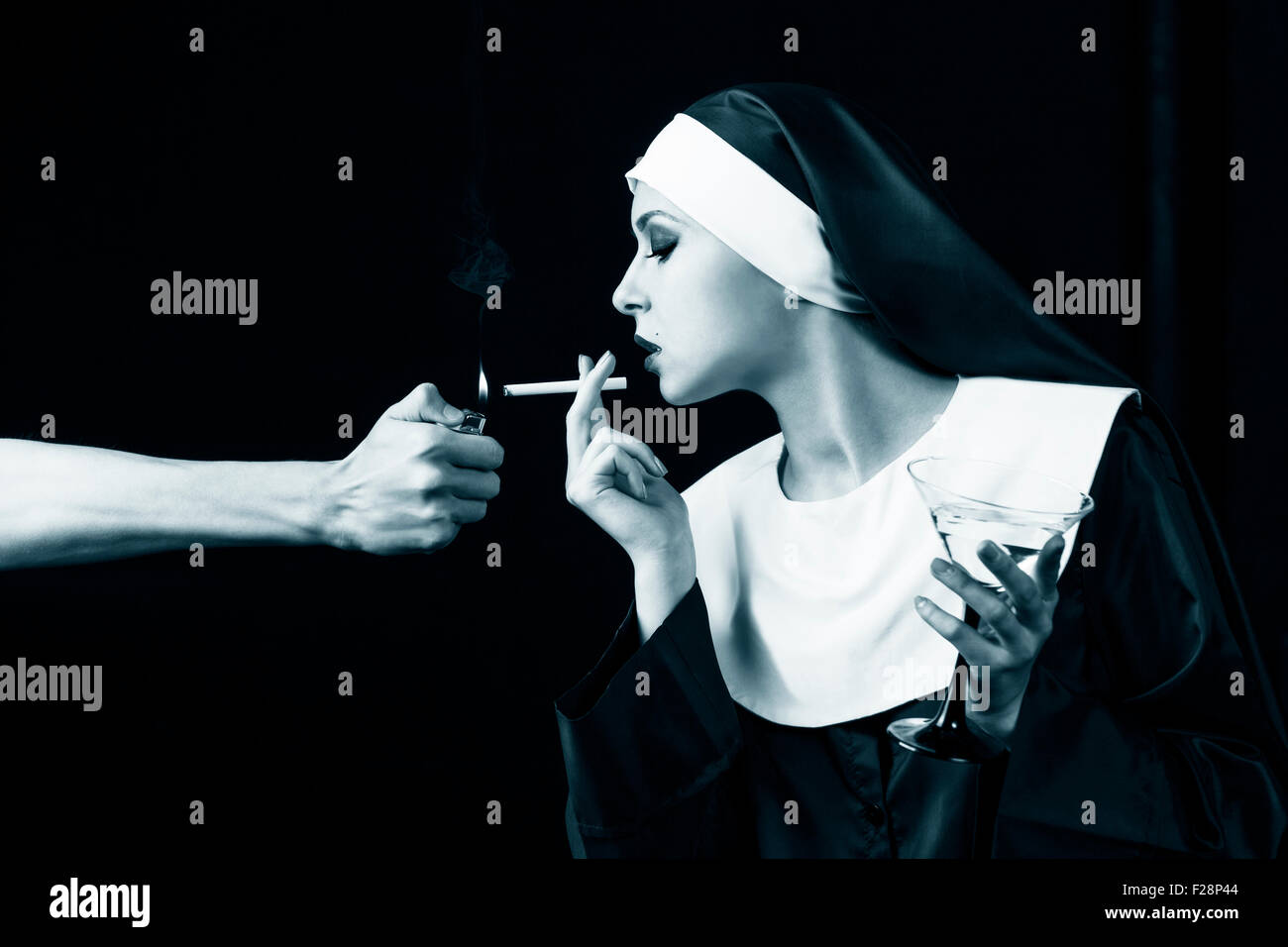 clown smoking a cigarette Evil Clown On Black Background Portrait Of Smoke Woman Stock Photo -  Download Image Now