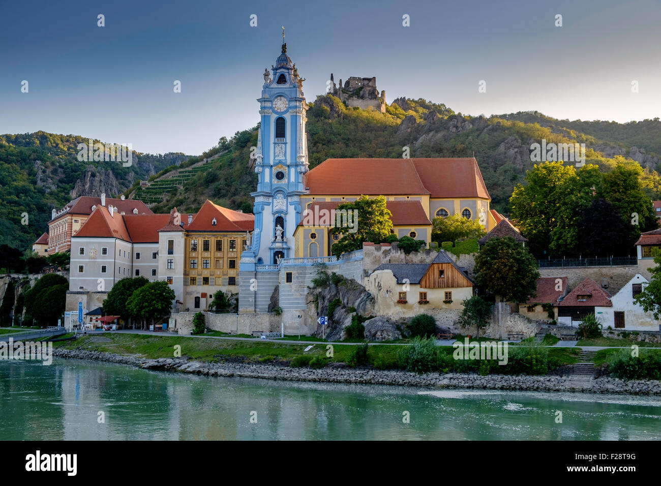 Durnstein on the banks of the Danube in Austria in the Wachau Valley