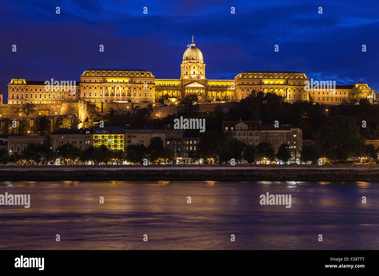 The magnificent Buda Castle in Budapest at dusk Stock Photo - Alamy