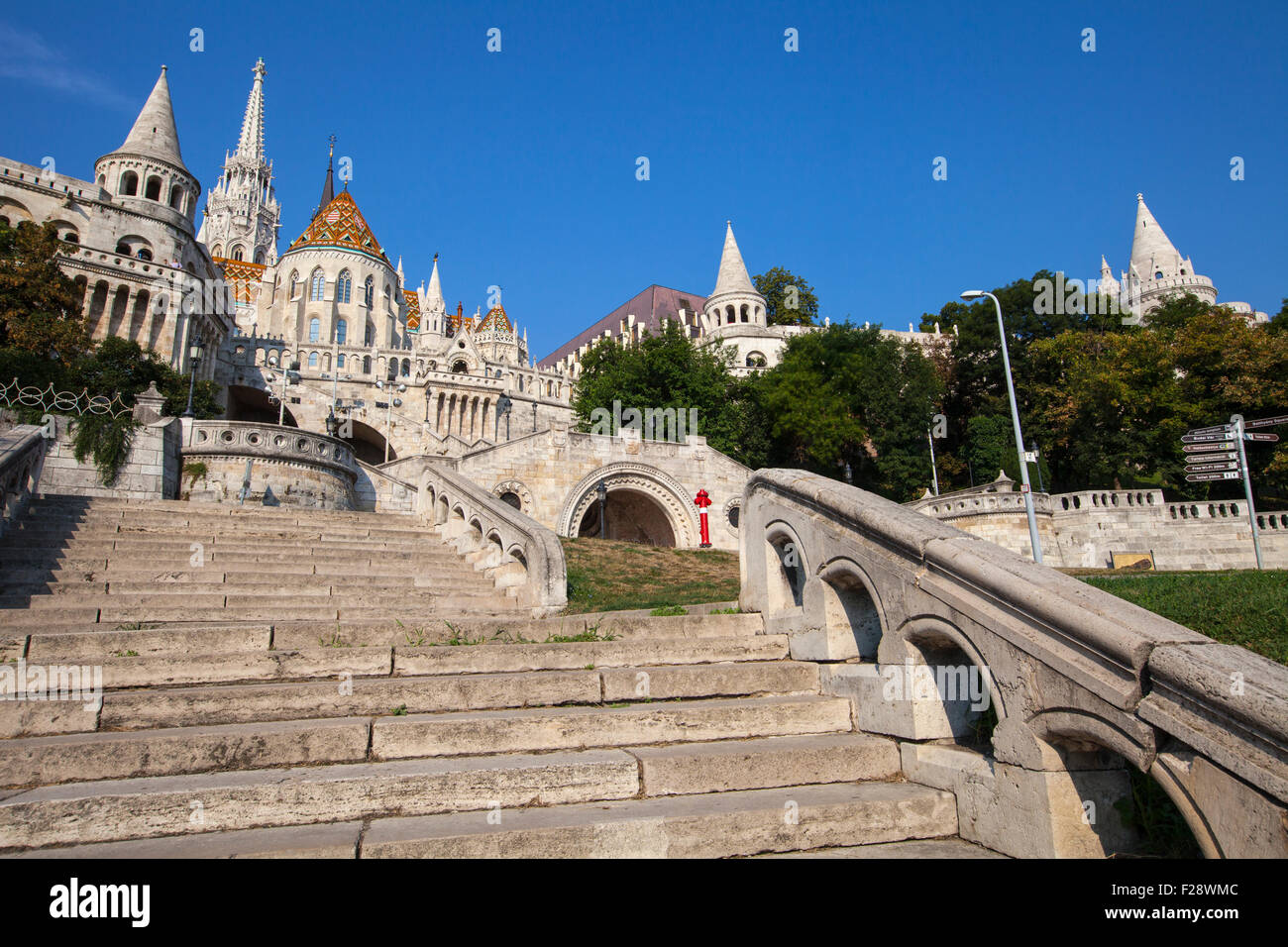 The historic Fisherman’s Bastion in Budapest, Hungary. Stock Photo