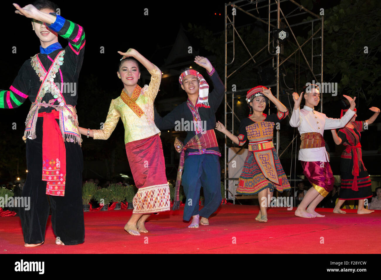Dancers at culture show, Luang Prabang, Laos Stock Photo