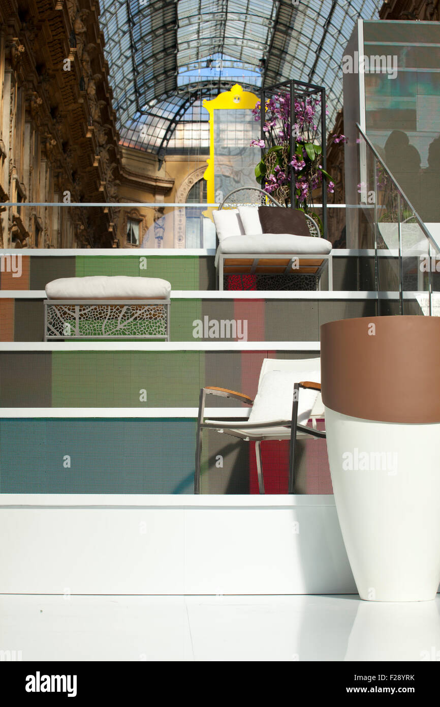 Furniture, design exposition in Milan Stock Photo Alamy