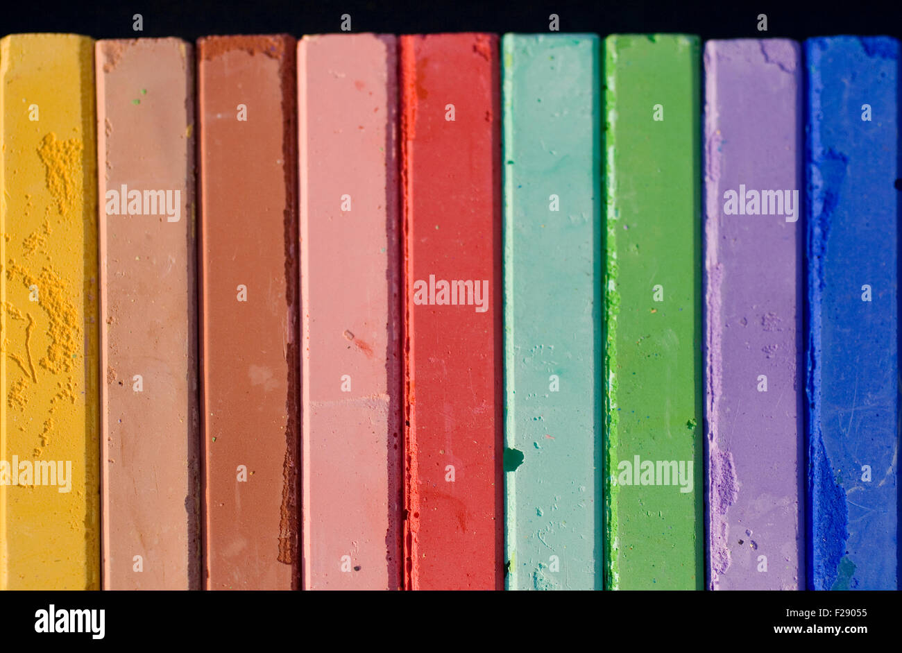 Photo of Colorful chalks background Stock Photo - Alamy