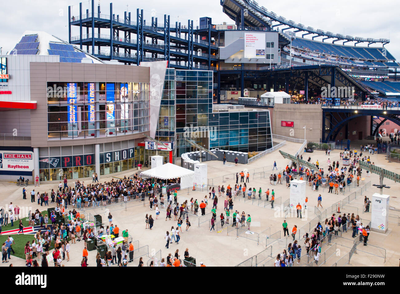 Foxboro, Massachusetts USA September 12, 2015 Fans of pop boy band, One Direction gather to