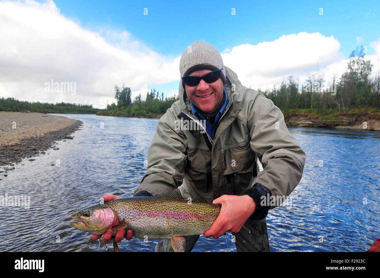 Alaska's Aniak River and its braids offer great fly fishing for rainbow