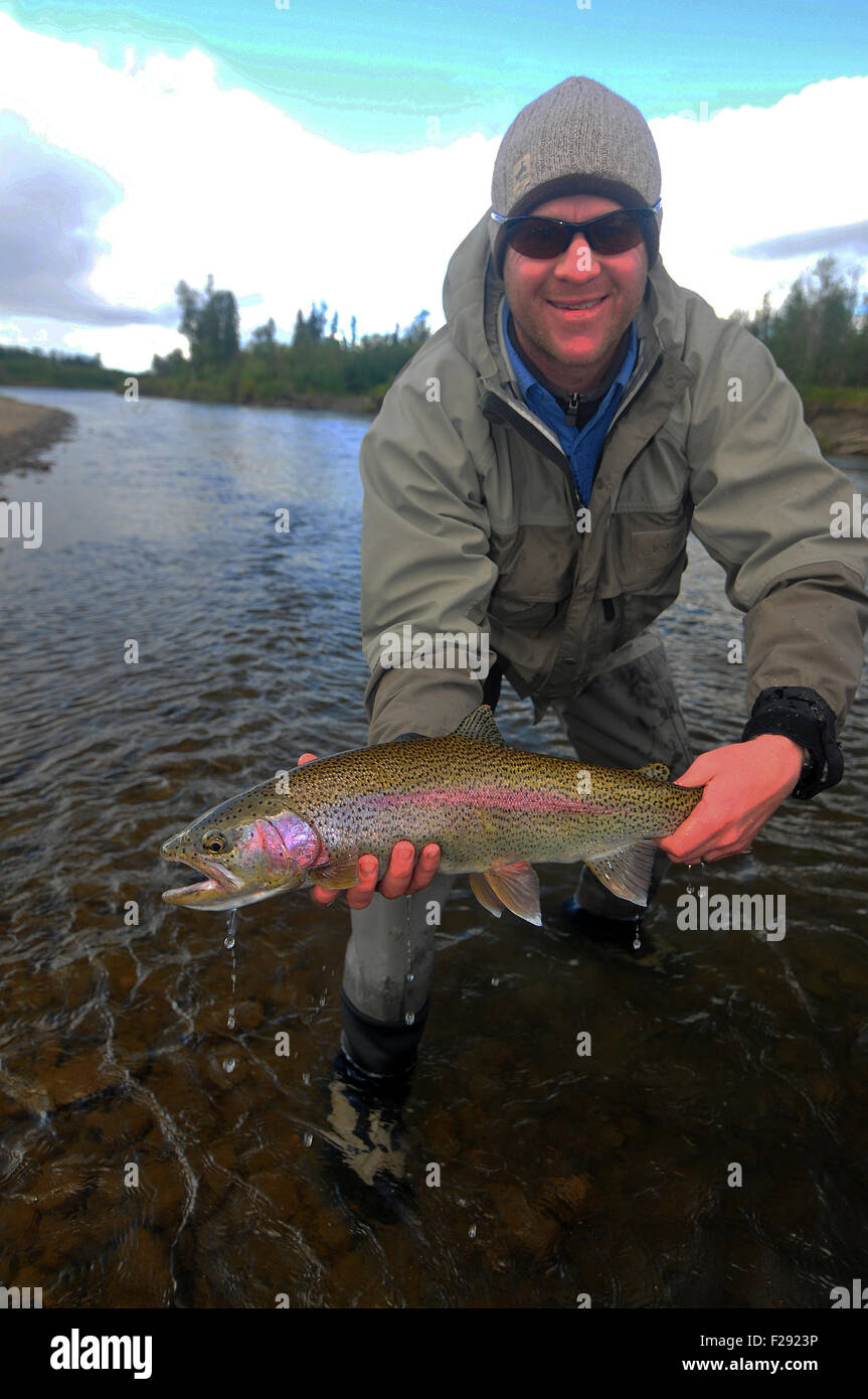 Alaska's Aniak River and its braids offer great fly fishing for rainbow