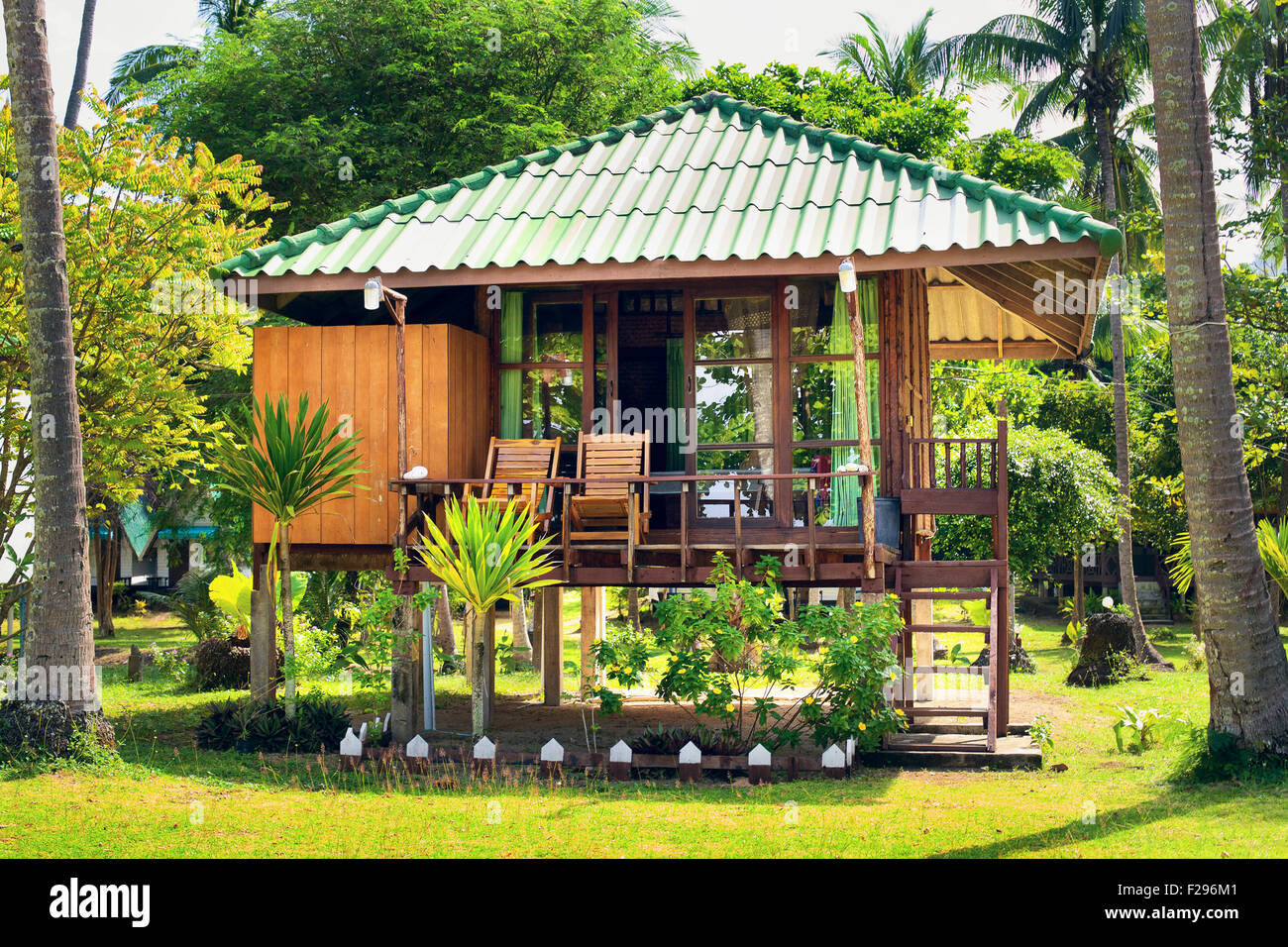 beautiful bungalow resort in jungle, Krabi, Thailand Stock Photo - Alamy