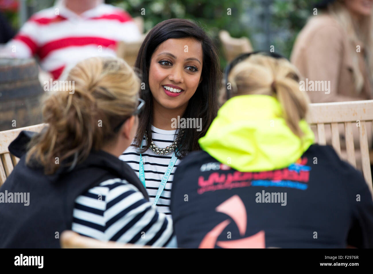 spectators at Cowes Week on Ladies Day Stock Photo
