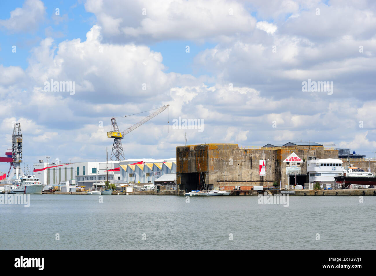 SaintNazaire Kriegsmarine submarine base france Stock Photo Alamy