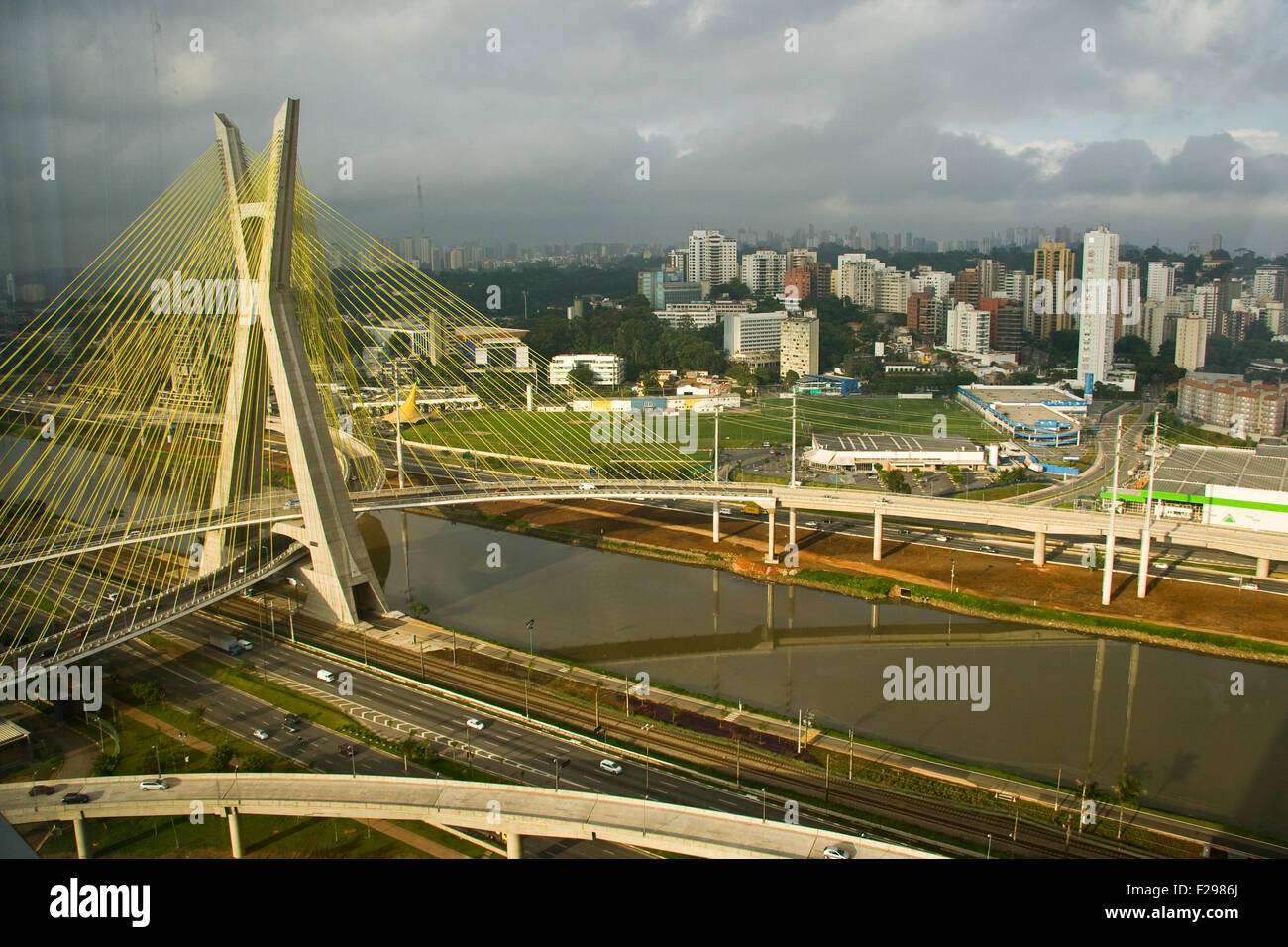 The Octávio Frias de Oliveira bridge in São Paulo, Brazil Stock Photo