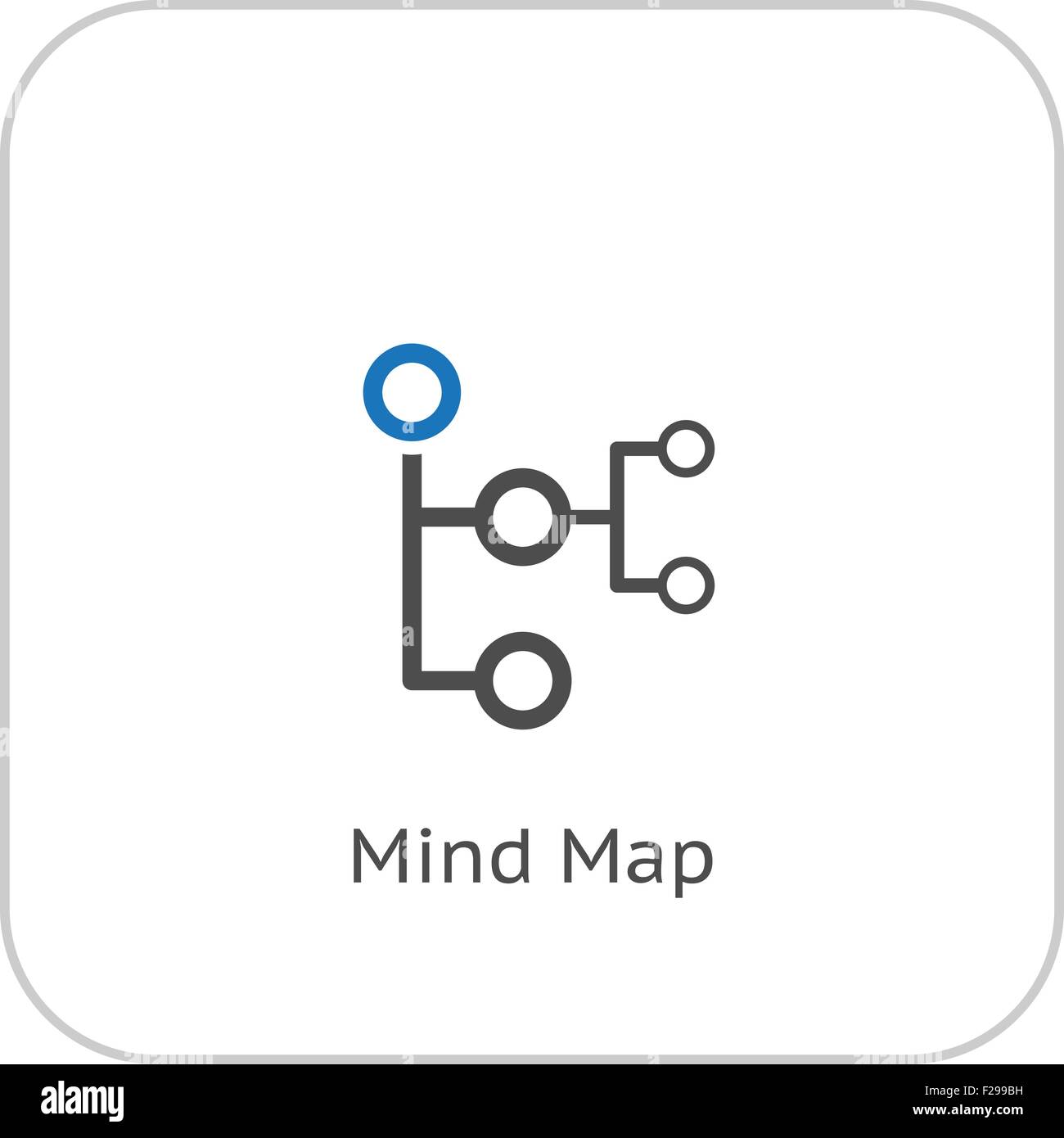 Mind Map Icon. Business Concept. Flat Design Stock Vector Image & Art ...