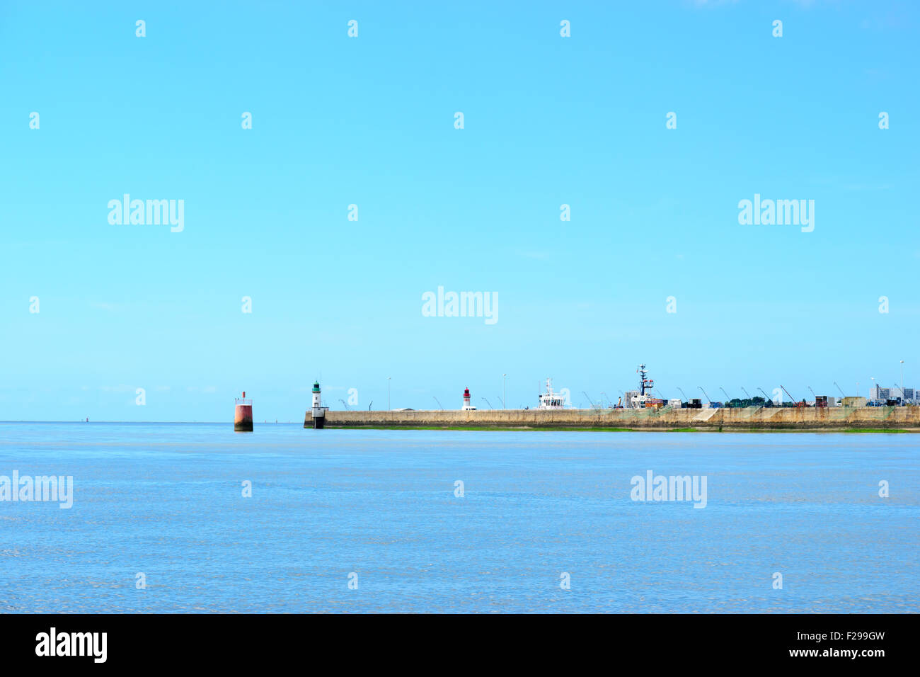 St. Nazaire Chantiers de l'Atlantique harbour Stock Photo