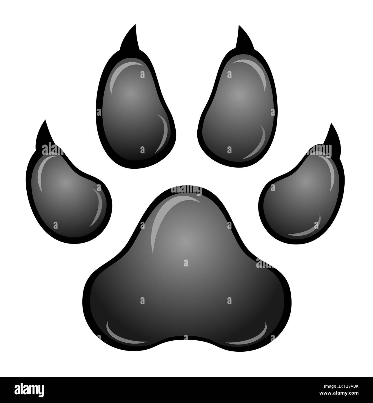 Grunge paw print vector hi-res stock photography and images - Alamy
