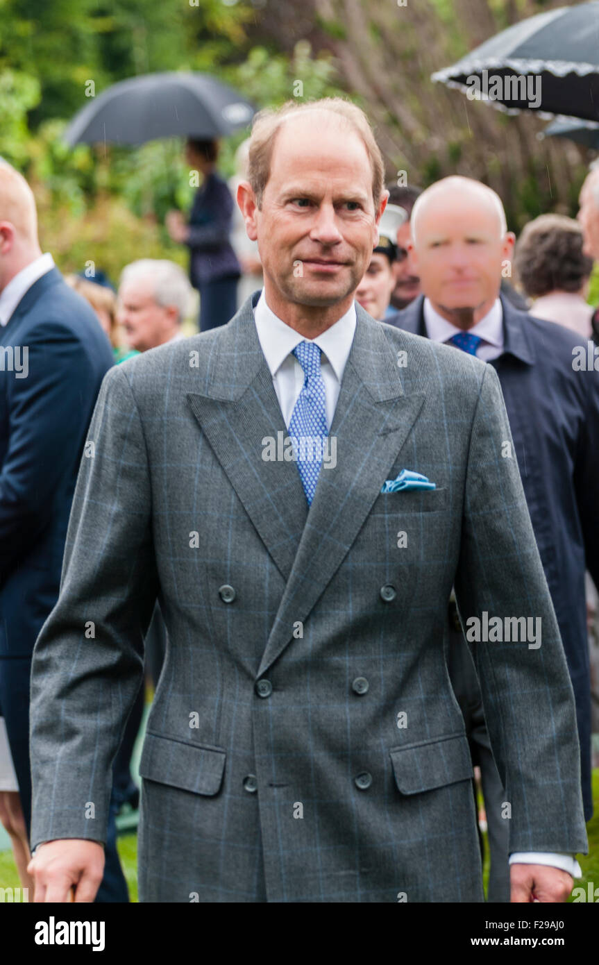 Hillsborough, Northern Ireland. 14 Sep 2015. Prince Edward, the Earl of Wessex, at the annual Hillsborough Garden Party Credit:  Stephen Barnes/Alamy Live News Stock Photo
