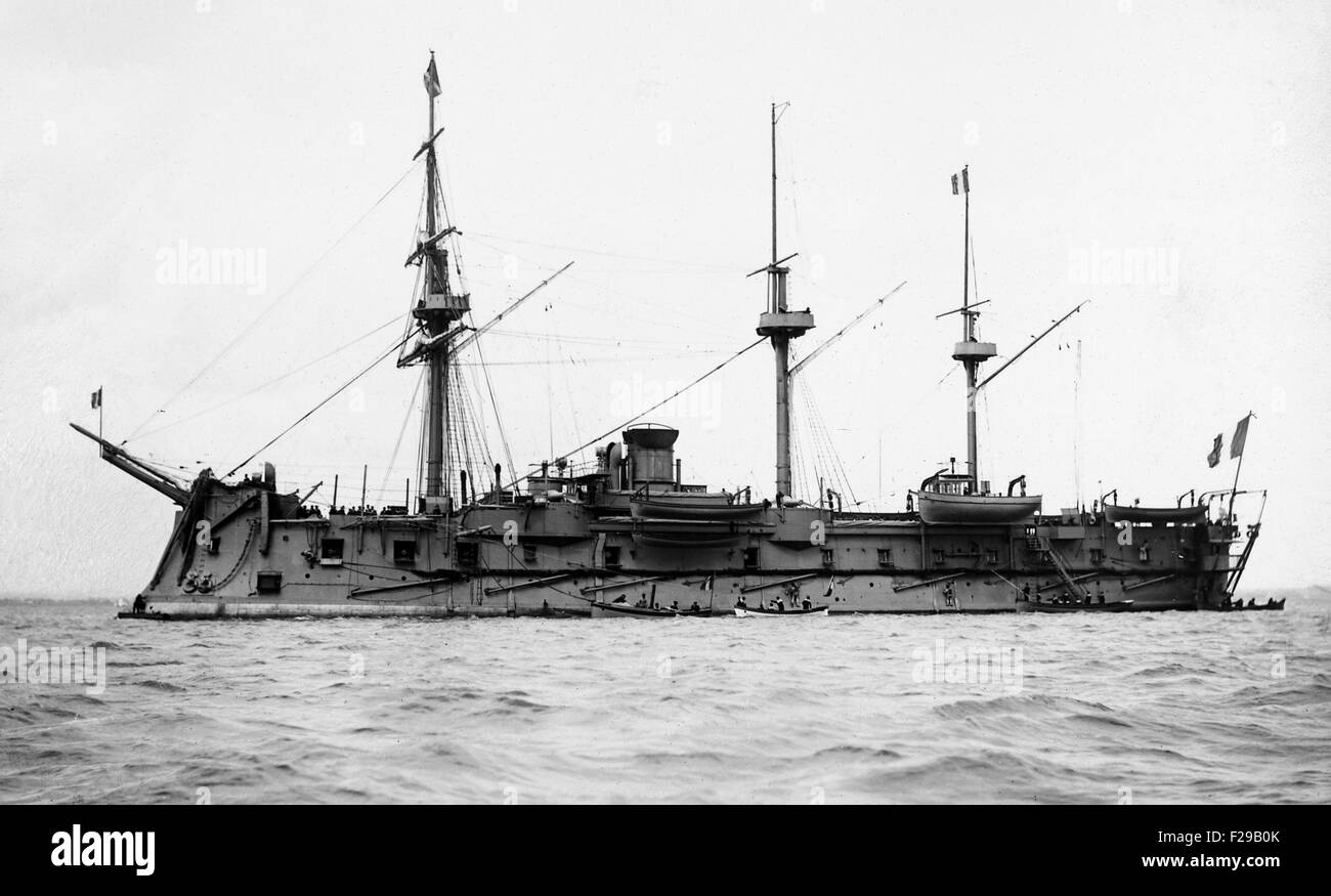 Ajaxnetphoto 1872 16 Approx 19th Century Spithead England French Ironclad The French Battleship Marengo At Spithead Marengo Was An Ocean Class Vessel Built In 1872 Sold In 16 Photo Ajax Vintage Picture