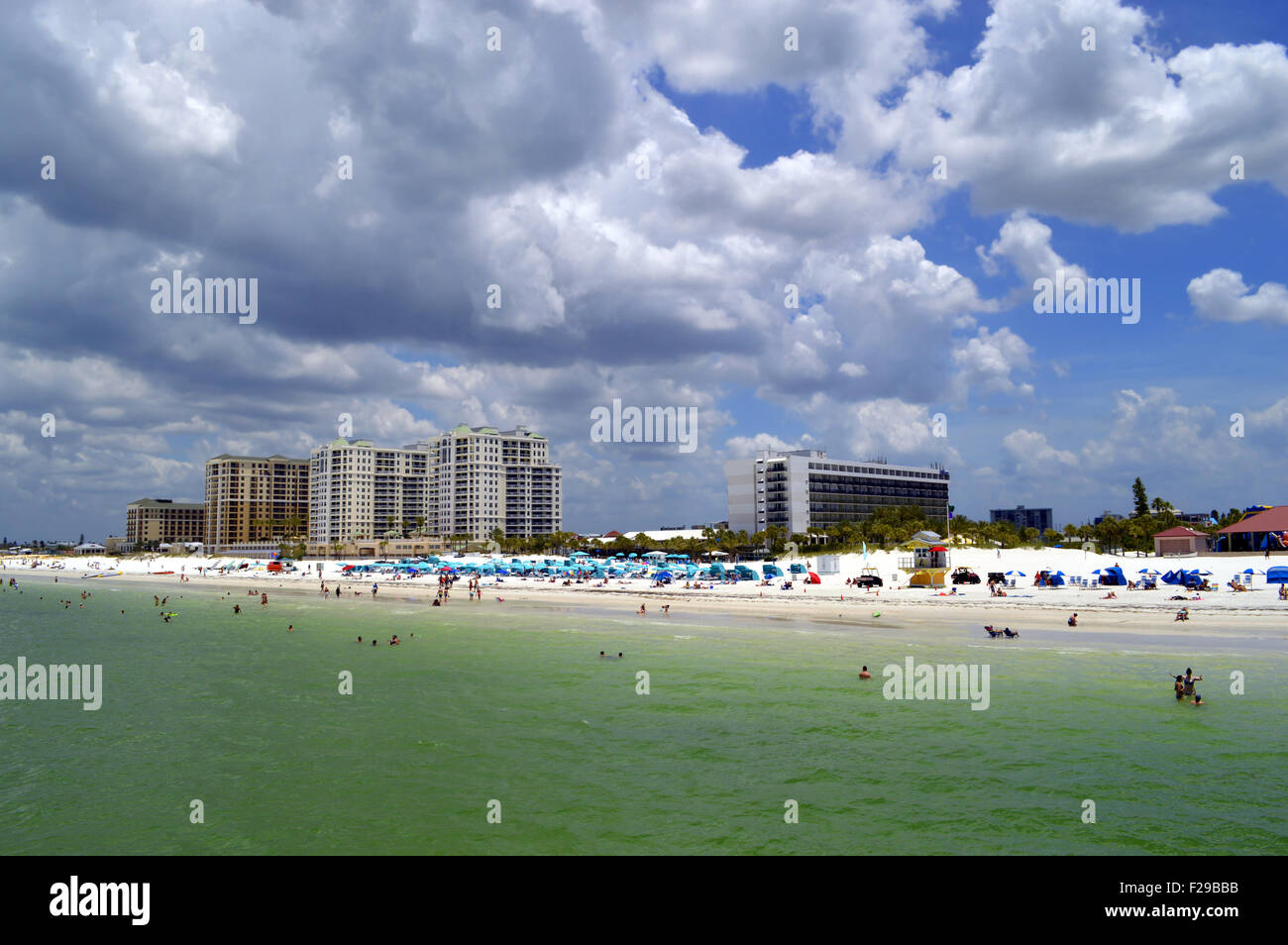 Hotels on Clearwater Beach in Florida Stock Photo Alamy