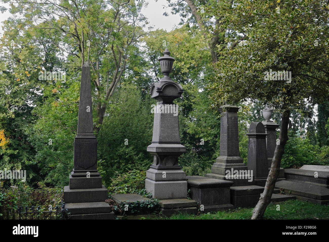 Graves Headstones, General cemetery Sheffield England Overgown gothic