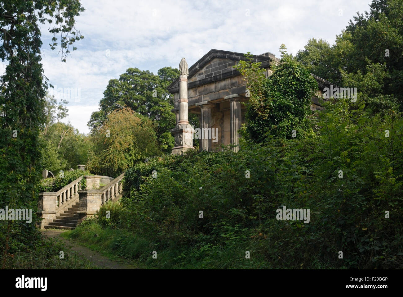 Non conformist chapel in the general Cemetery Sheffield England Stock Photo