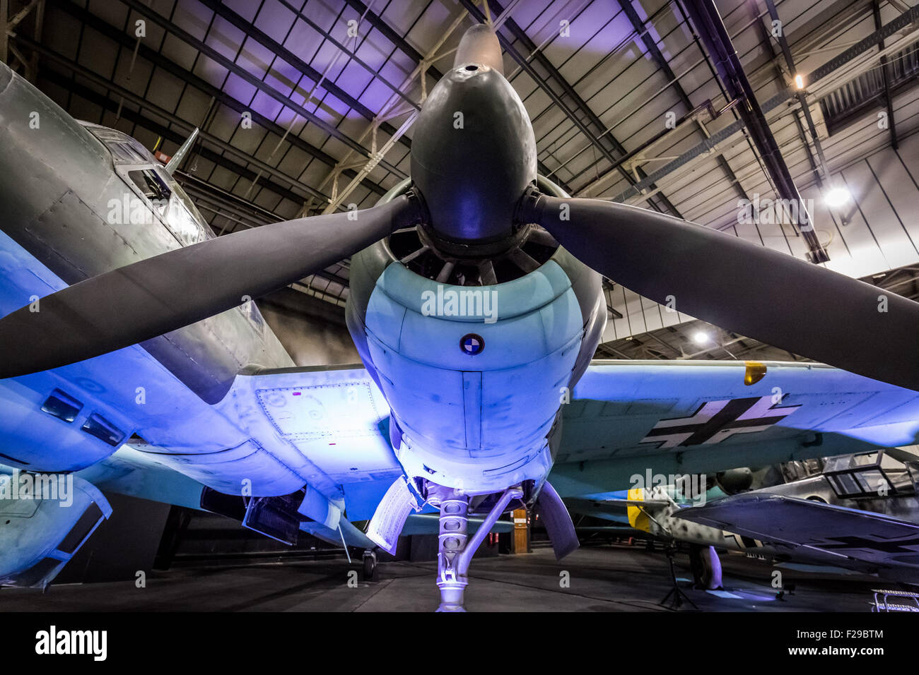London, UK. 14th September, 2015. Junkers JU88 German Bomber. The RAF Museum ‘Our Finest Hour’ aircraft display evening in commemoration of the 75th anniversary of the Battle of Britain Credit:  Guy Corbishley/Alamy Live News Stock Photo