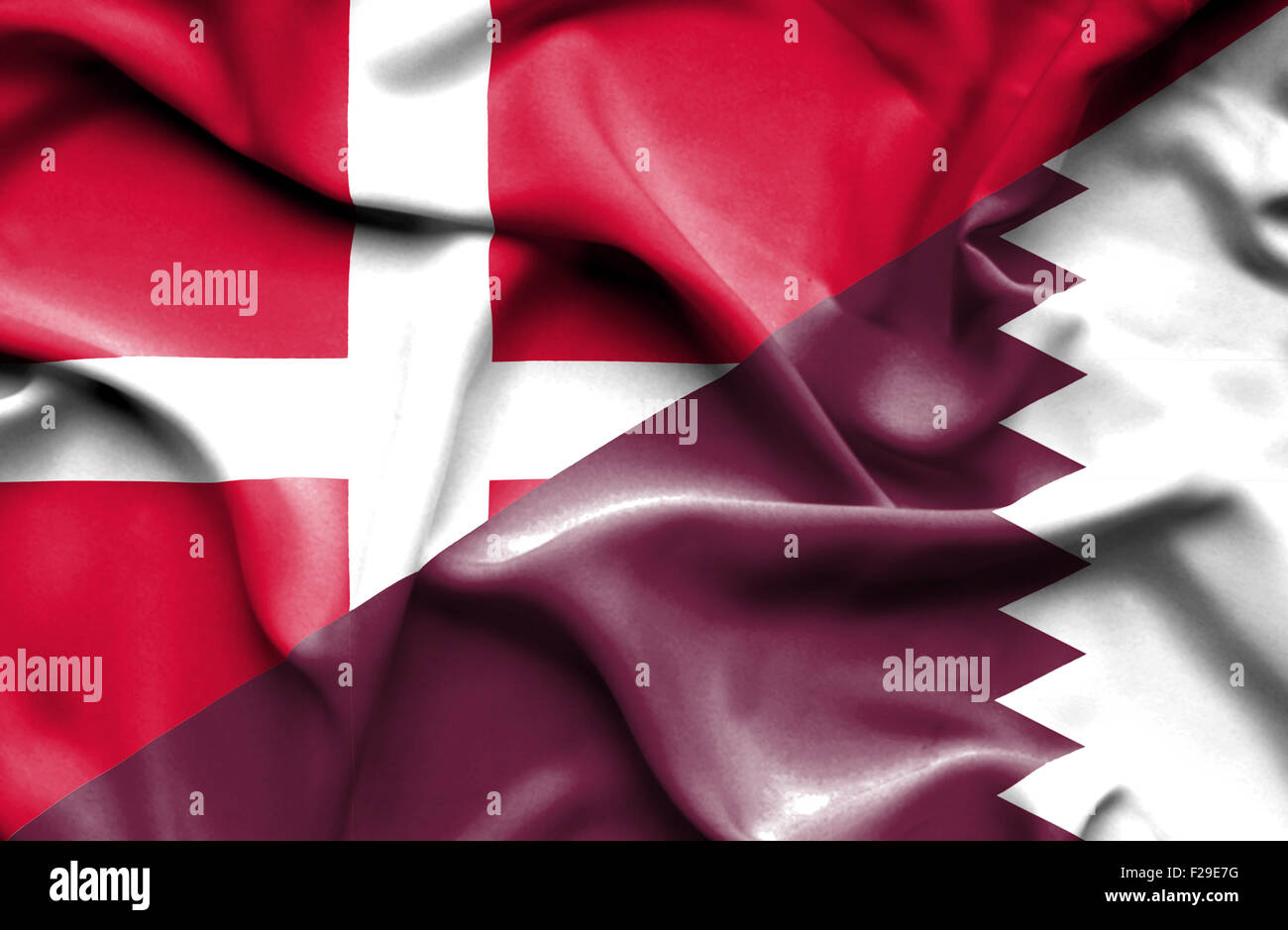 Denmark qatar flag hi-res stock photography and images - Alamy