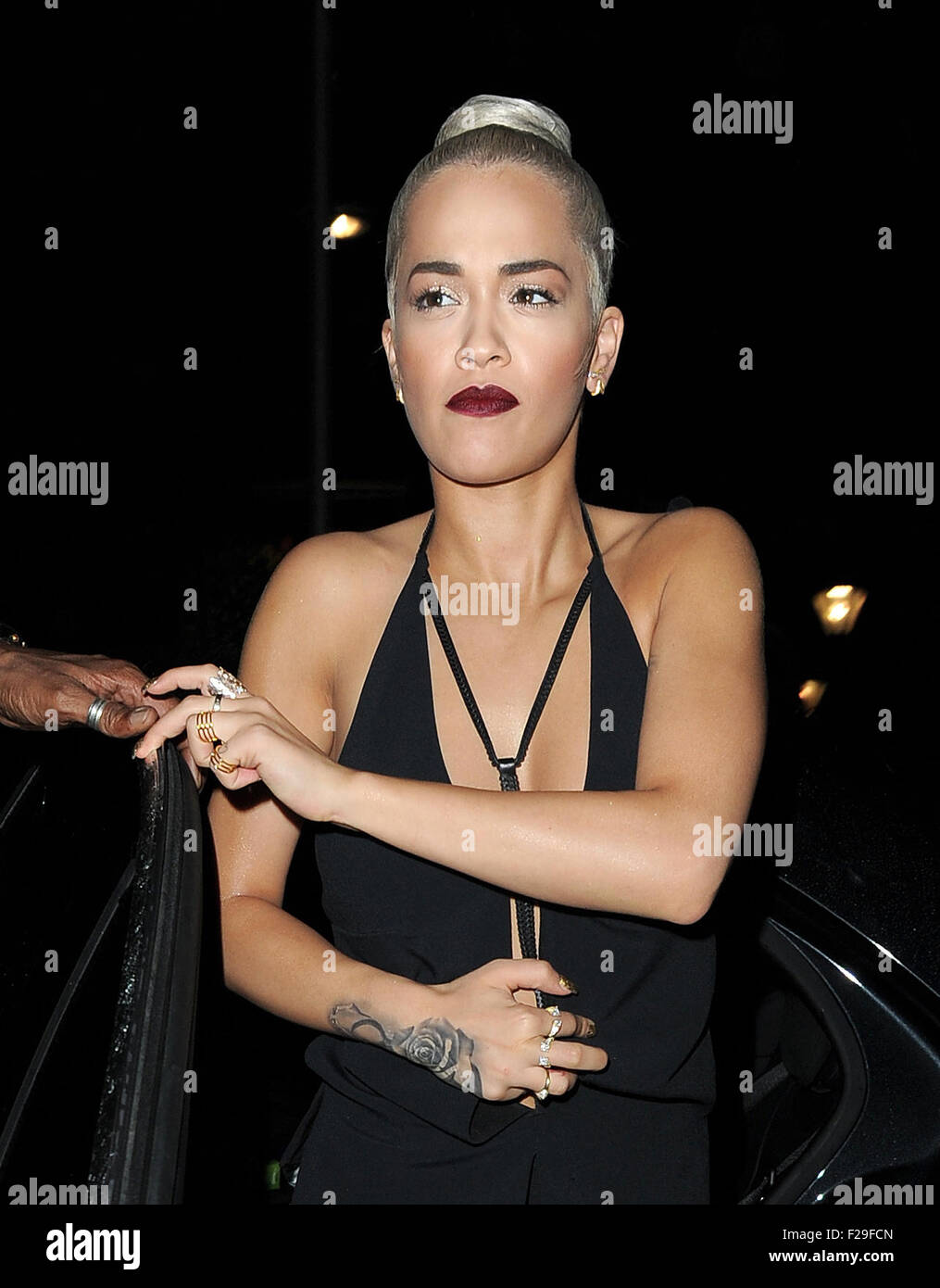 Sony Music Productions Summer Party at the Ivy restaurant in Chelsea  Featuring: Rita Ora Where: London, United Kingdom When: 14 Jul 2015 Stock Photo