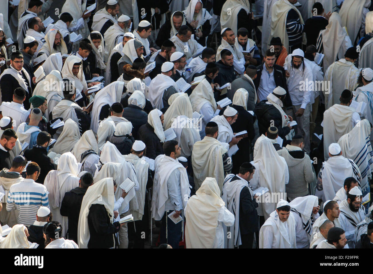 Uman, Ukraine. 13th Sep, 2015. Orthodox Jewish pilgrims hold 'Torah' during during the celebration of Rosh Hashanah in Uman. Every year, thousands of Orthodox Bratslav Hasidic Jews from different countries gather in Uman to mark 'Rosh Hashanah', a Jewish New Year near the tomb of Rabbi Nachman, the great grandson of the founder of Hasidism. © Nazar Furyk/Pacific Press/Alamy Live News Stock Photo