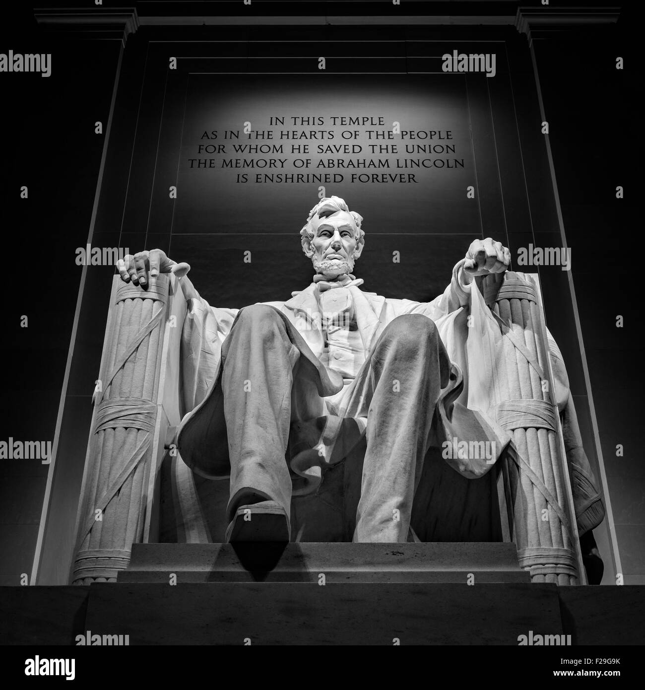 Abraham Lincoln monument in Washington, DC Stock Photo