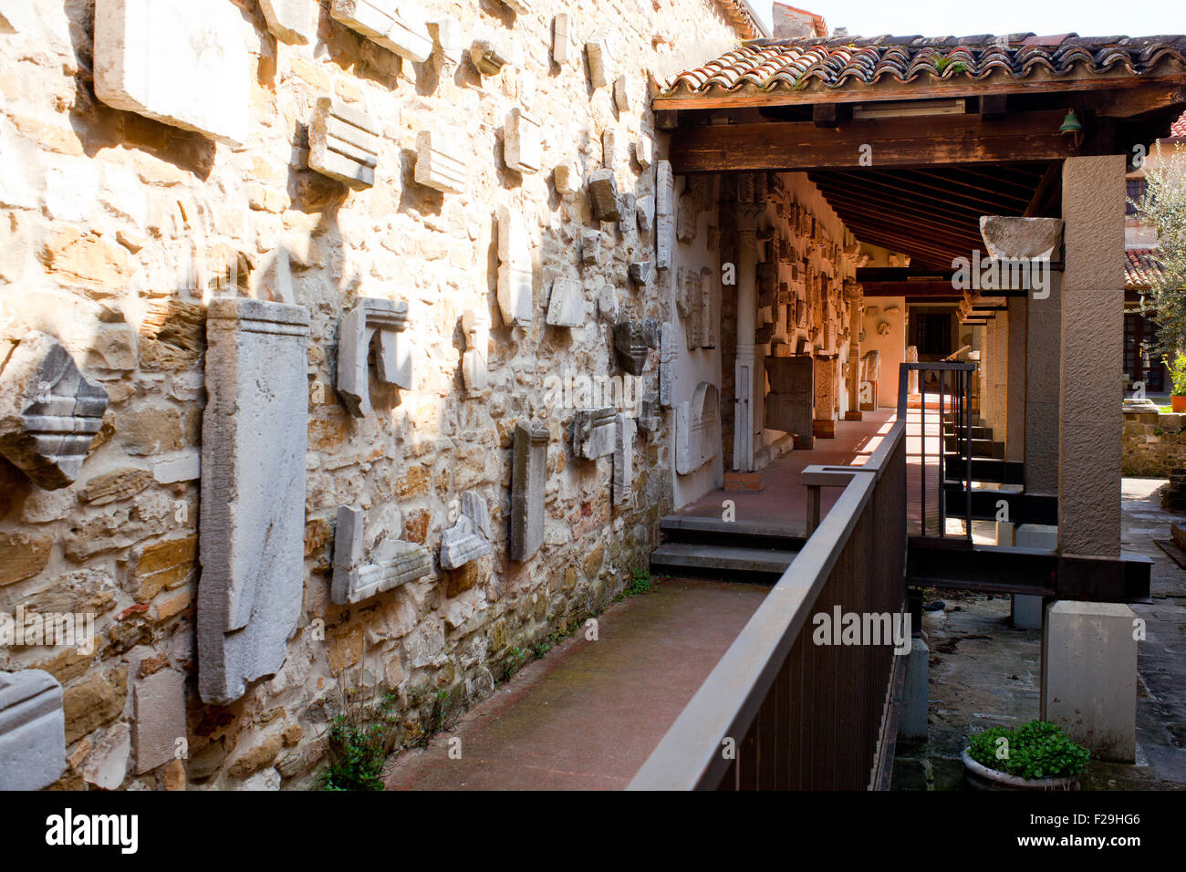 Roman lapidarium,  Grado Museum - Italy Stock Photo