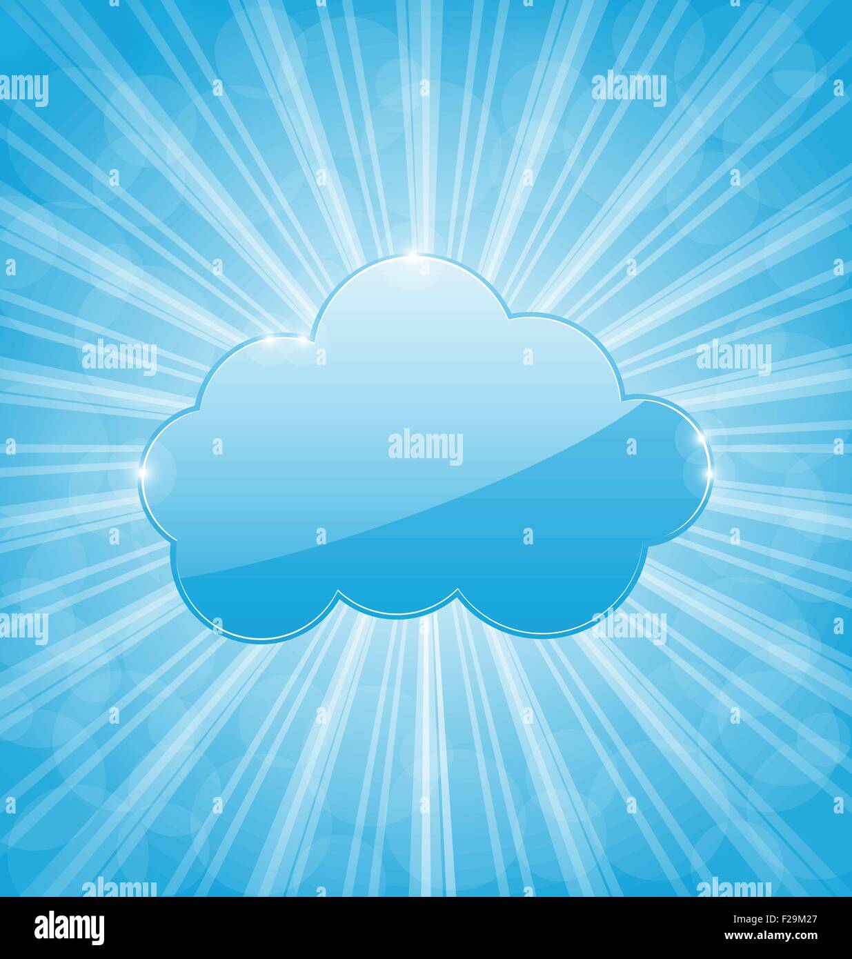 Abstract background with cloud and show light rays Stock Vector Image ...