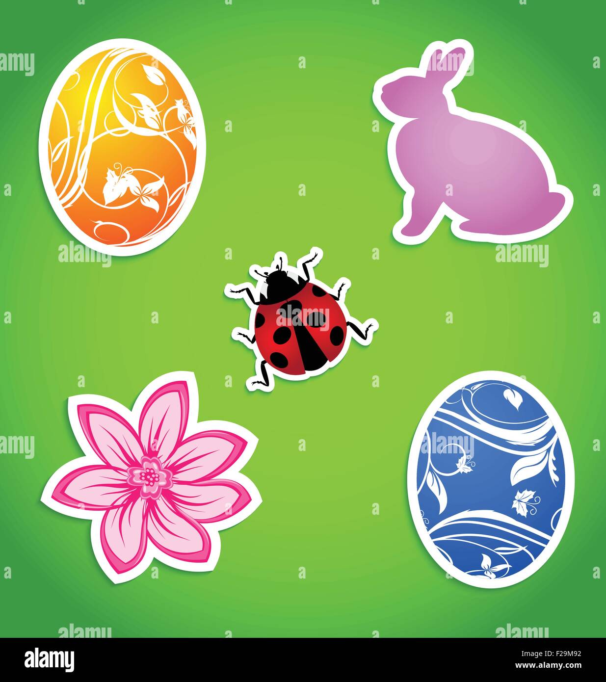 Set of Easter colorful elements Stock Vector Image & Art - Alamy