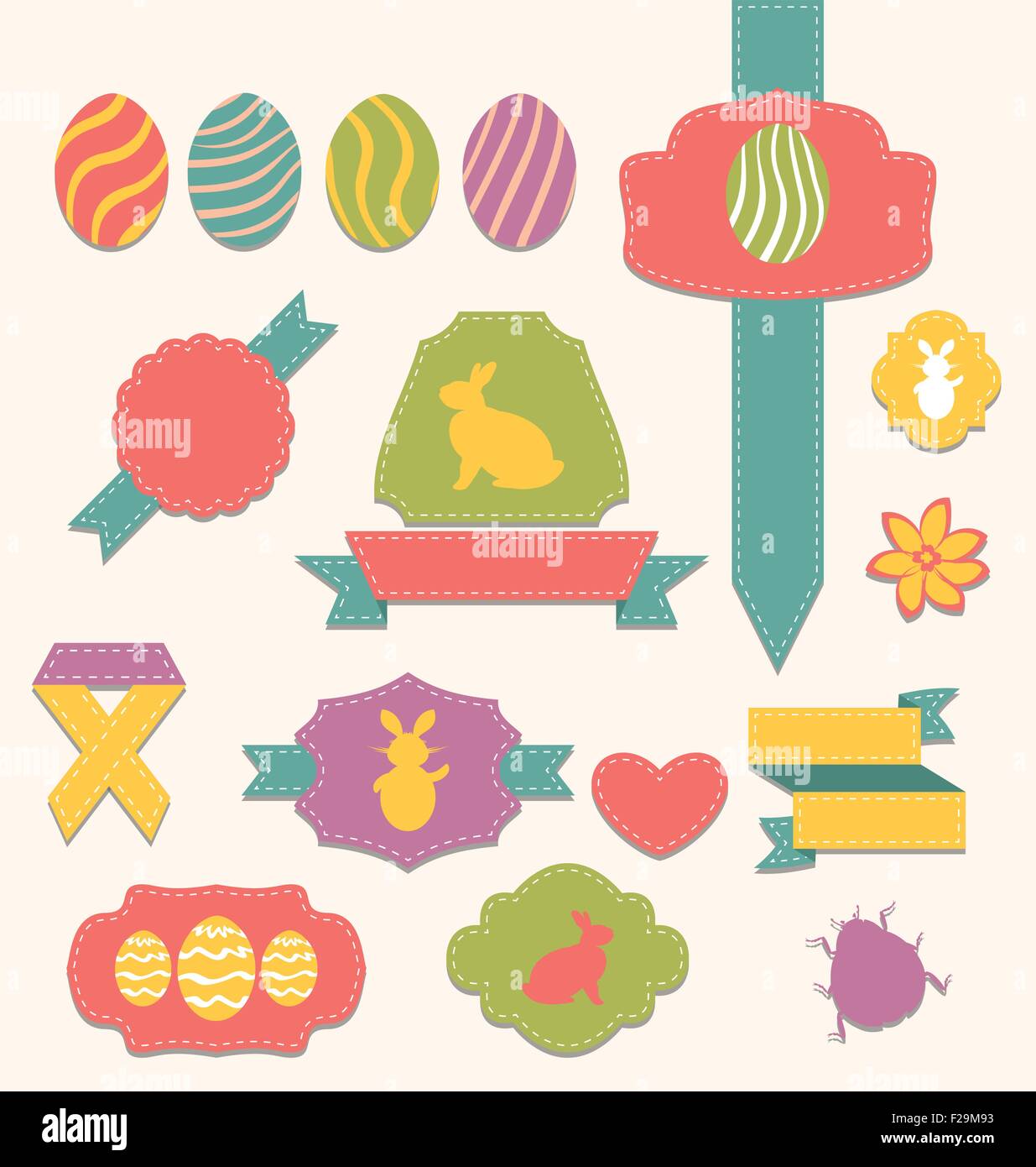 Decorative easter egg ribbons Stock Vector Images - Alamy