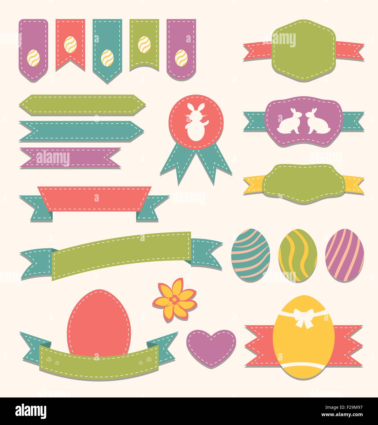 Decorative easter egg ribbons Stock Vector Images - Alamy