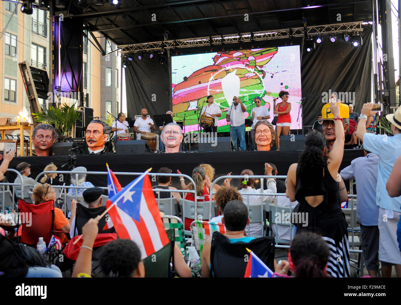 Musical group "Buya" playing at the Fiesta Boricua in the Humboldt Park