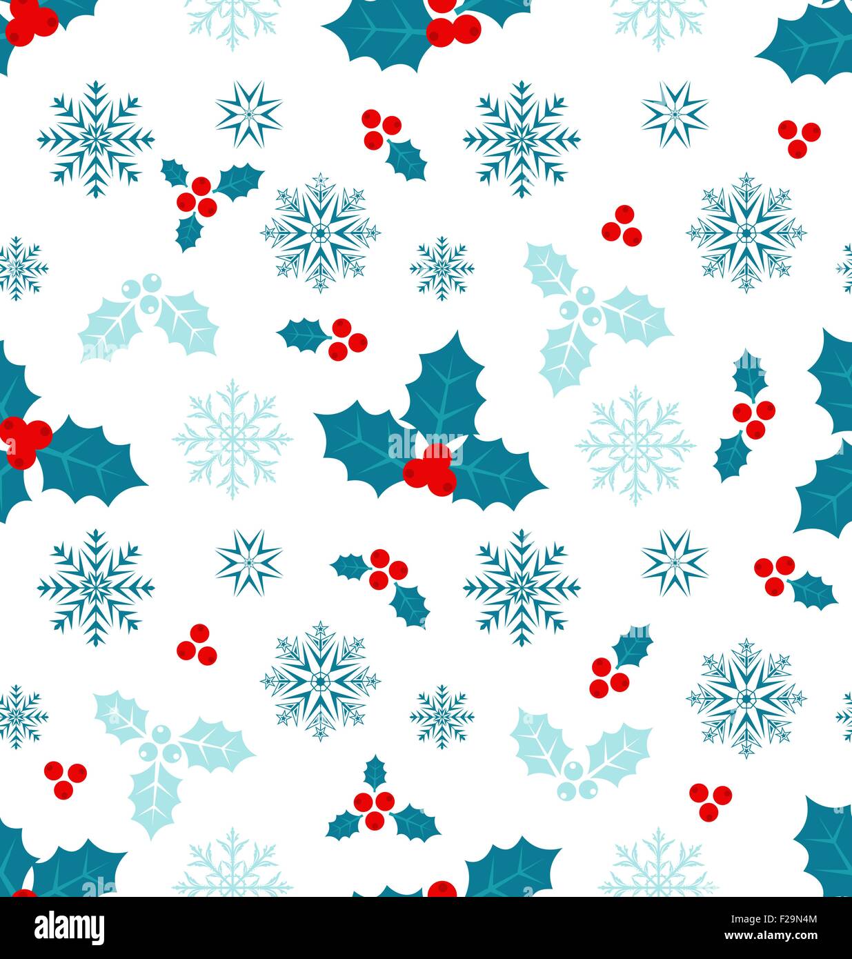 Seamless Pattern with Christmas Holly Berry Stock Vector Image & Art ...