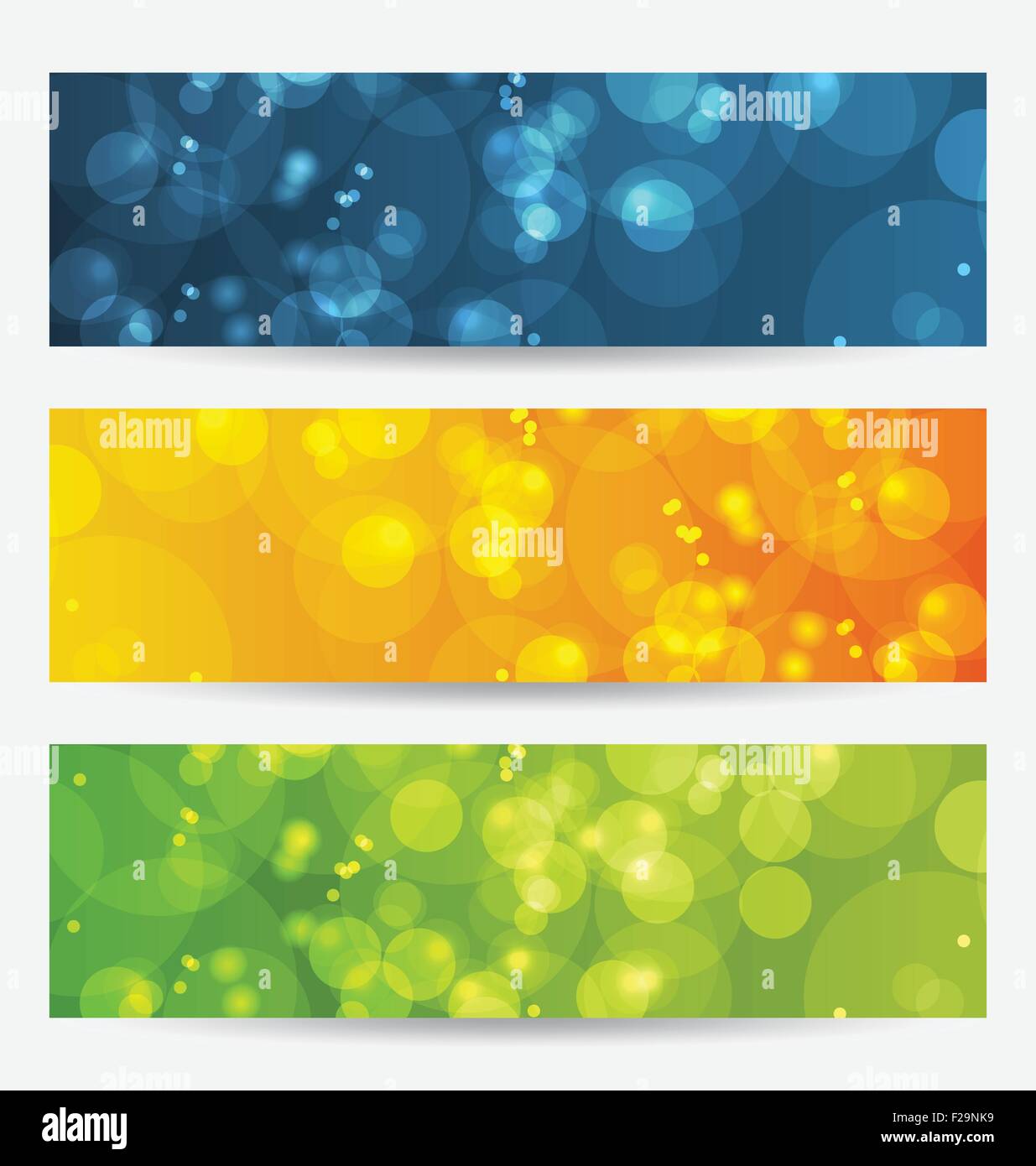 Set of abstract backgrounds with bokeh effect Stock Vector Image & Art ...