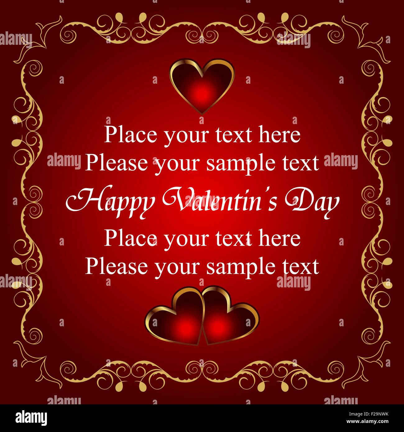 Valentine greeting card with heart Stock Vector Image & Art - Alamy