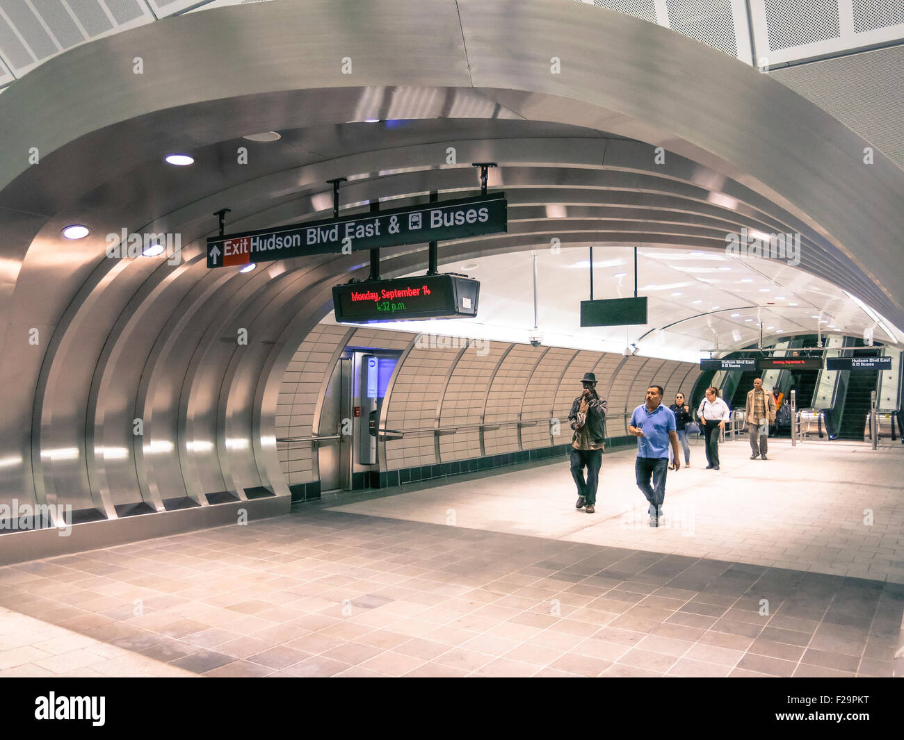 34th Street-Hudson Yards Subway Station, NYC, USA Stock Photo