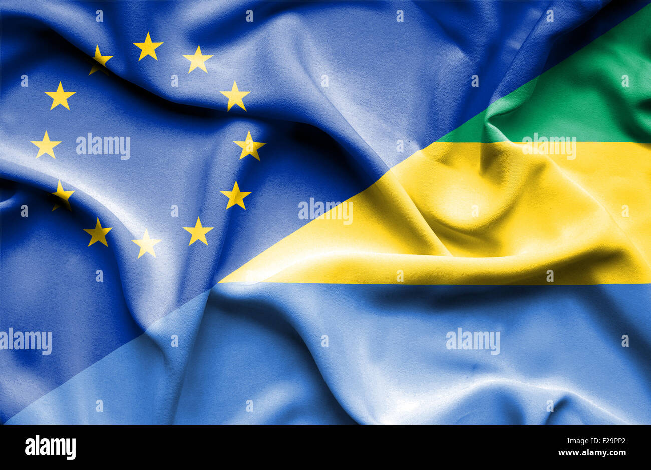 Waving flag of Gabon and Stock Photo - Alamy