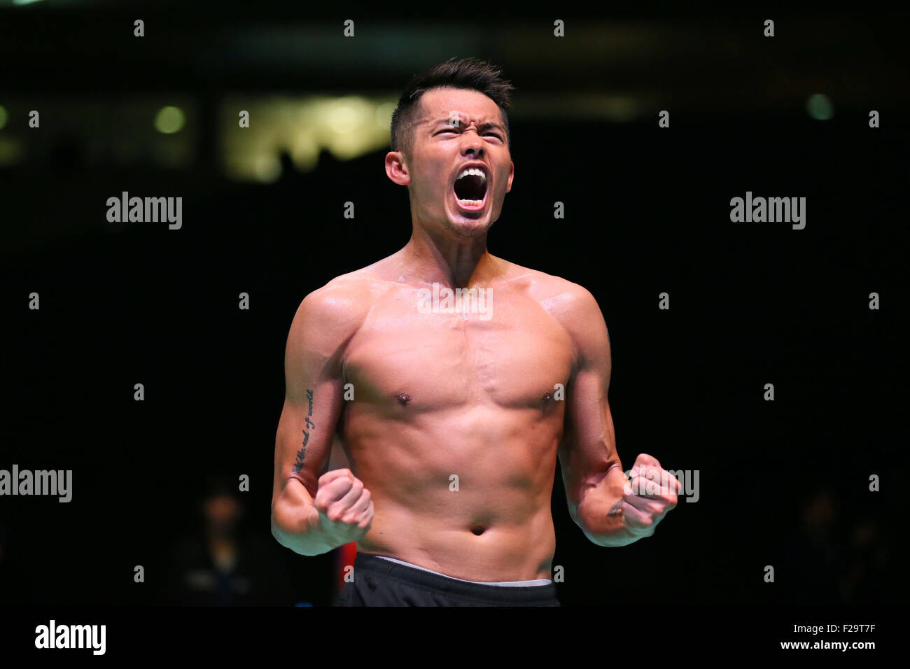 Tokyo Metropolitan Gymnasium, Tokyo, Japan. 13th Sep, 2015. Lin Dan (CHN), SEPTEMBER 13, 2015 - Badminton : Yonex Open Japan 2015 Men's Singles Final at Tokyo Metropolitan Gymnasium, Tokyo, Japan. © YUTAKA/AFLO SPORT/Alamy Live News Stock Photo