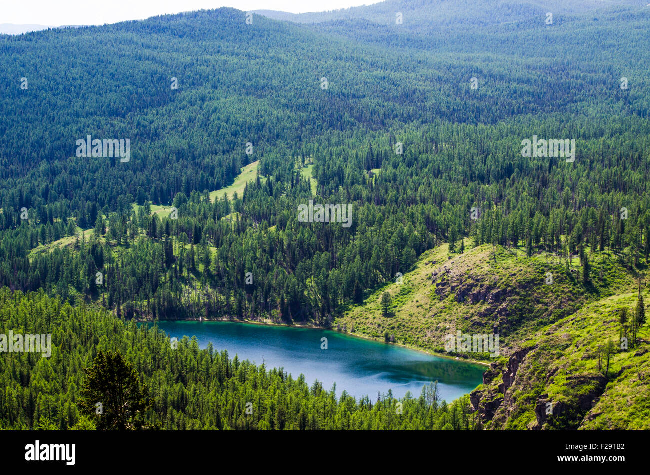 beautiful blue lake,beautiful lake blue lake,beautiful landscape,wood,lake,mountain,mount altai Stock Photo