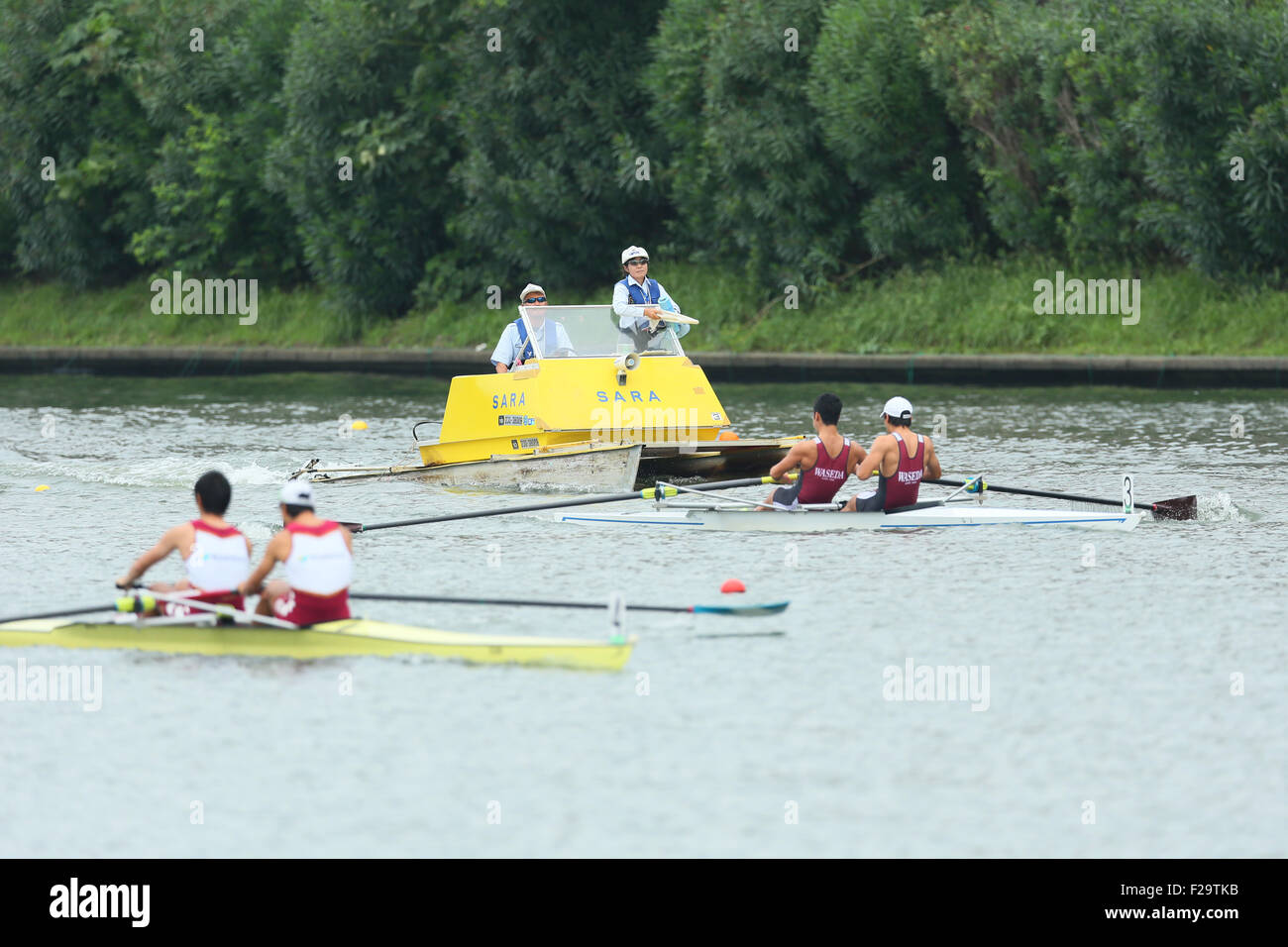 the Toda Olympic Rowing Course, Saitama, Japan. 13th Sep, 2015. General