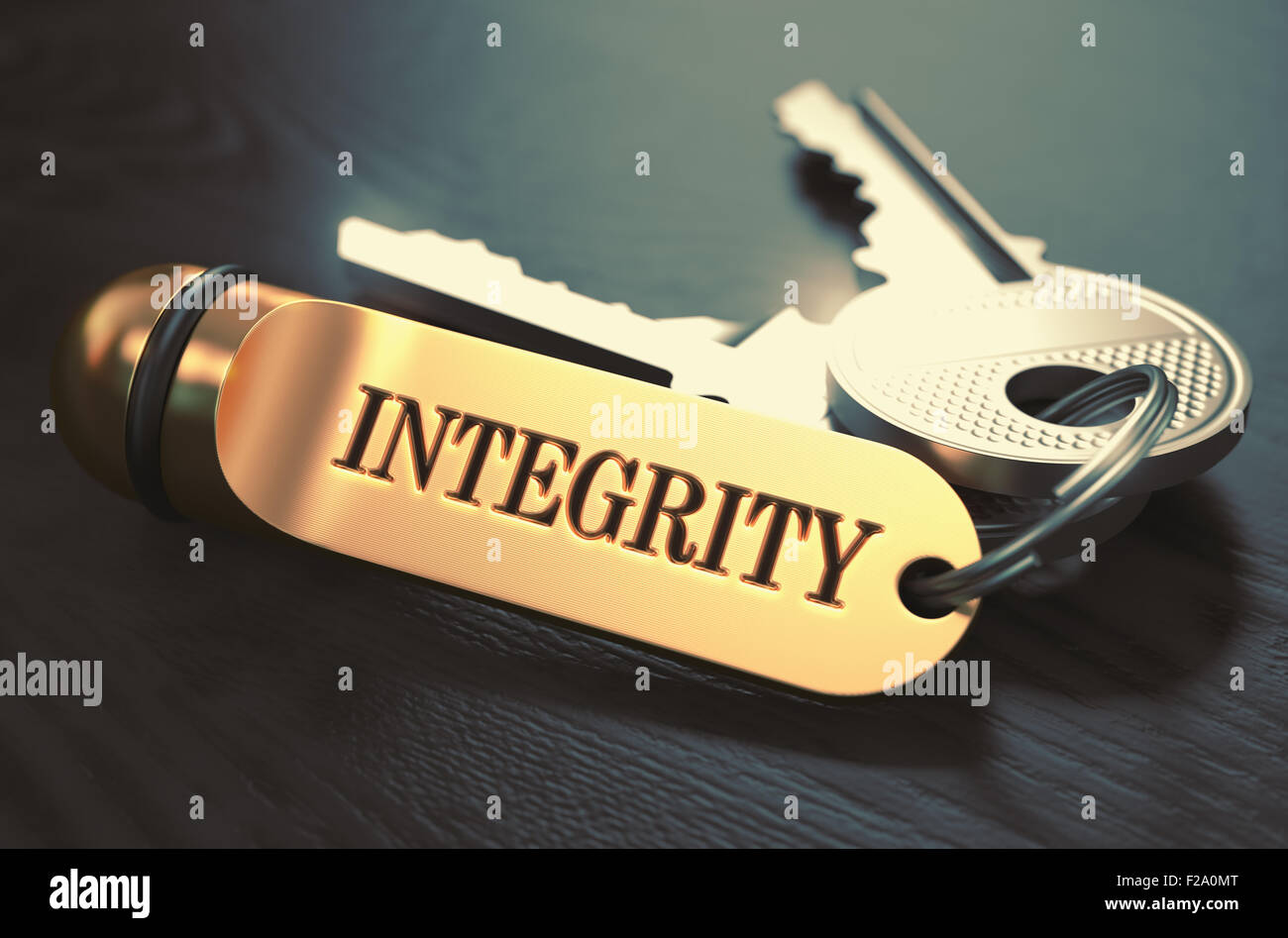 Integrity Concept. Keys with Golden Keyring Stock Photo Alamy