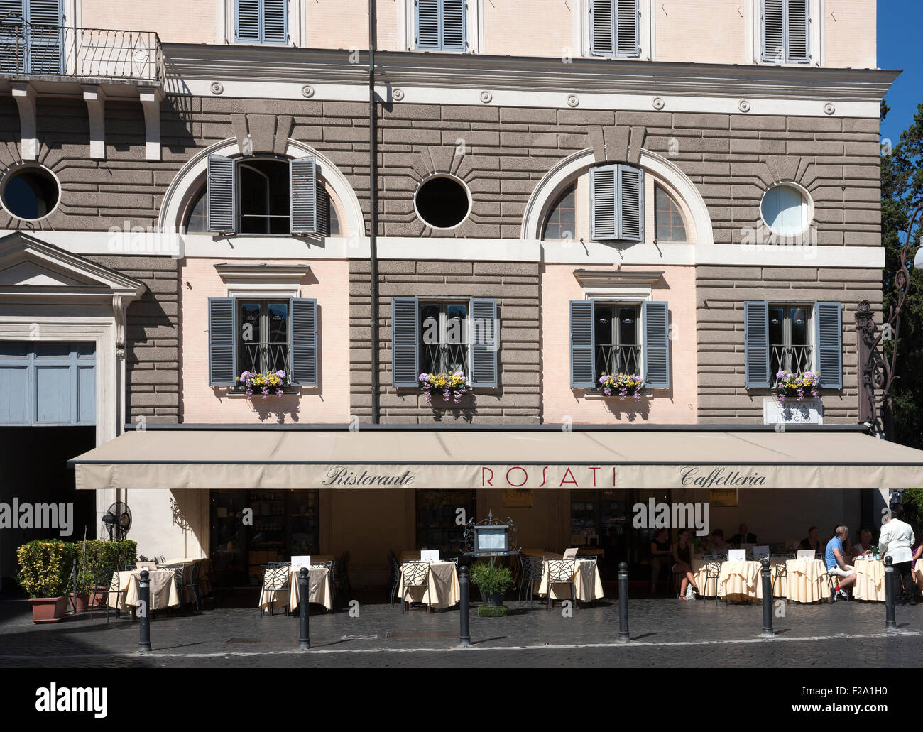 Street Restaurant café Rome Italy Stock Photo