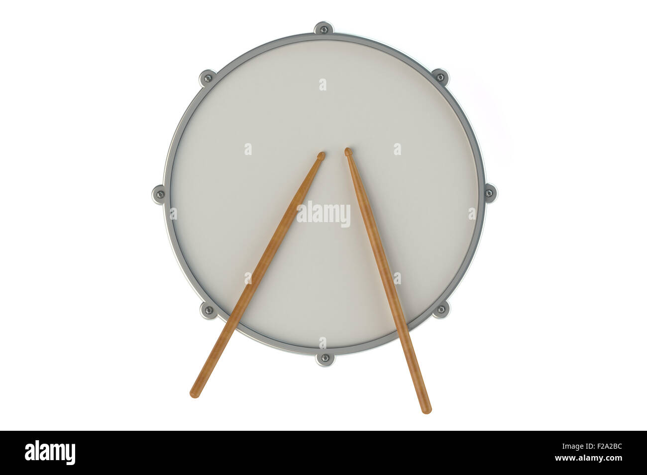 Drum top view isolated on white background Stock Photo Alamy