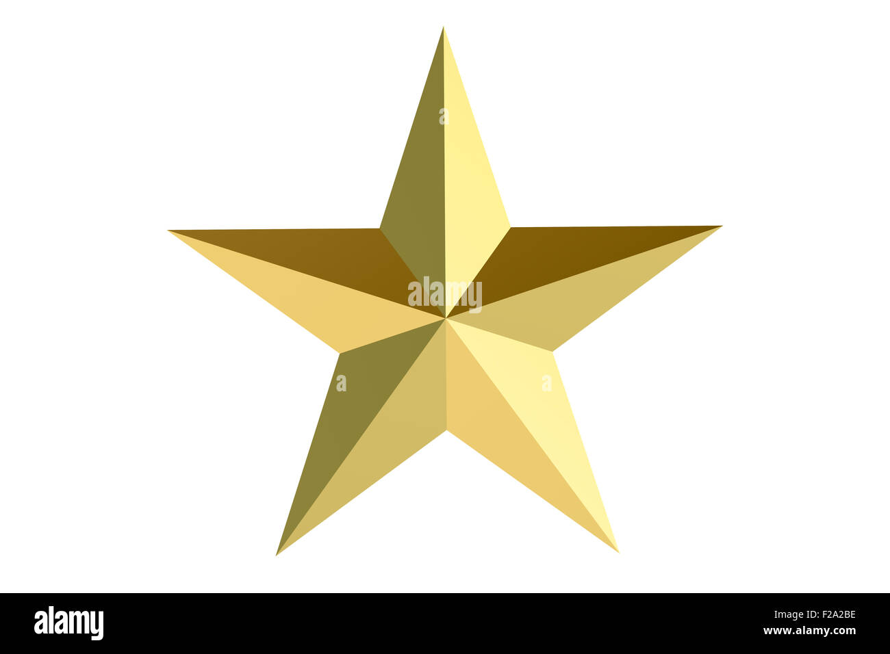 Golden Star isolated on white background Stock Photo - Alamy