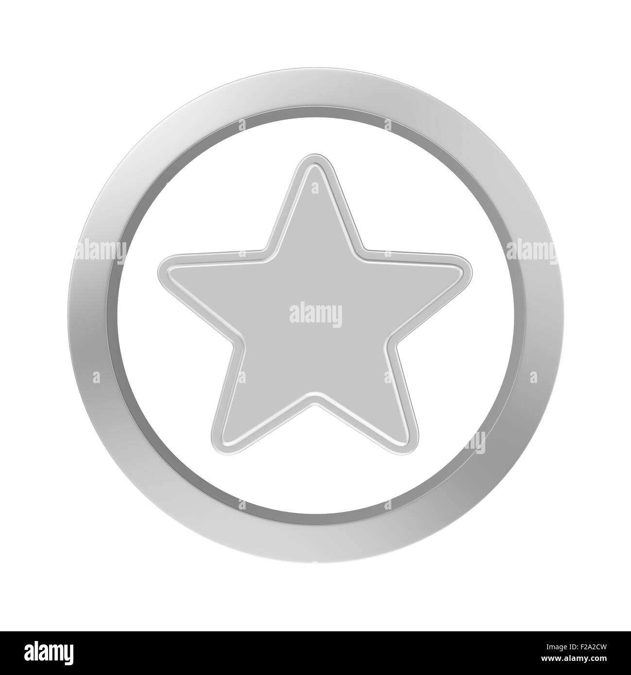 button chrome star Stock Photo