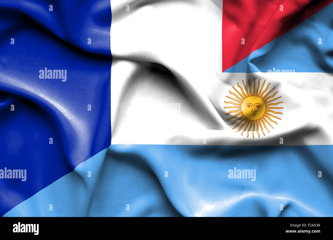 Waving flag of Argentina and France Stock Photo - Alamy